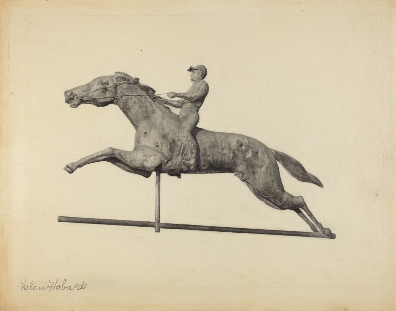Veleta de caballo y jinete de Helen Hobart