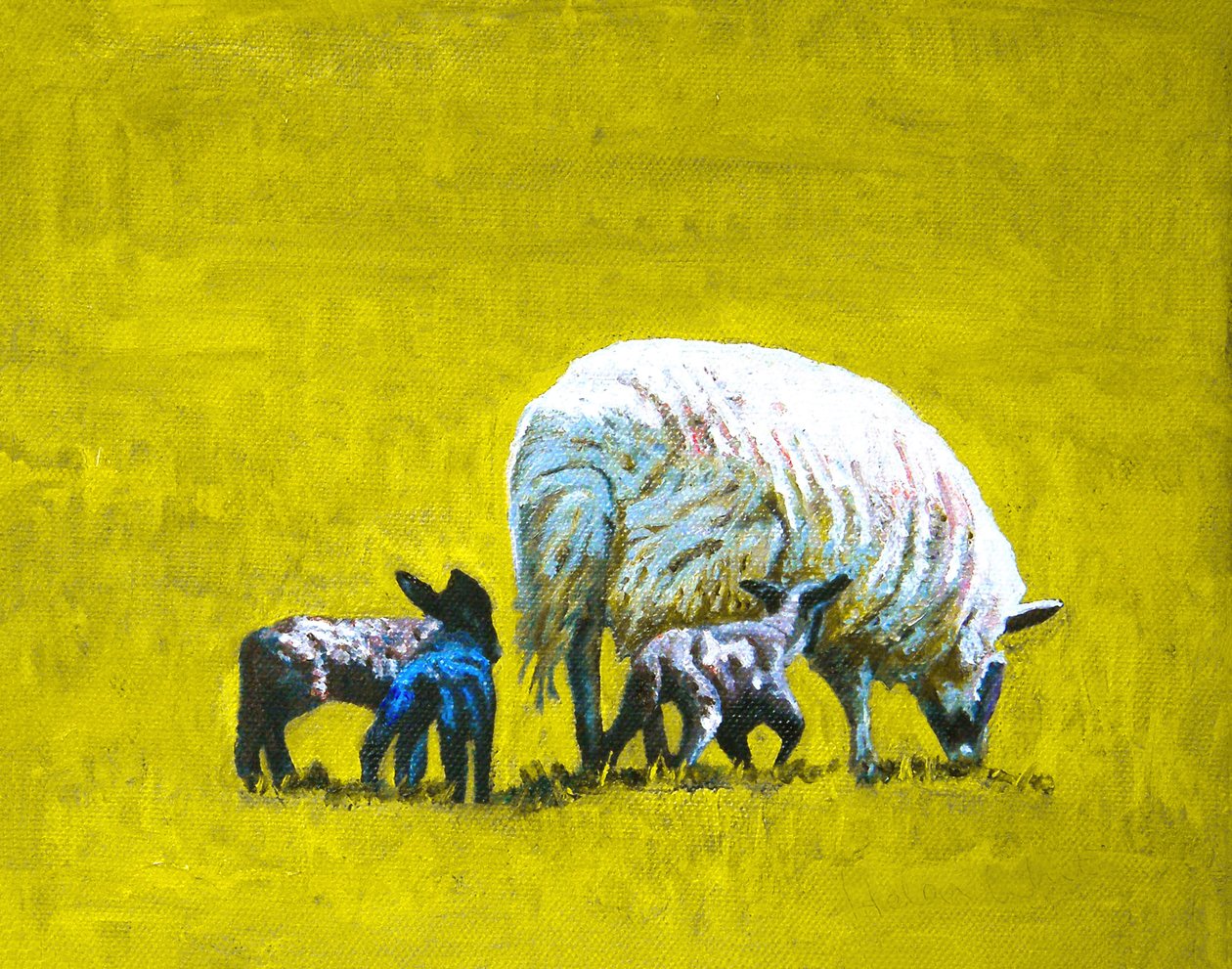 Following, 2009 (óleo sobre lienzo) de Helen White