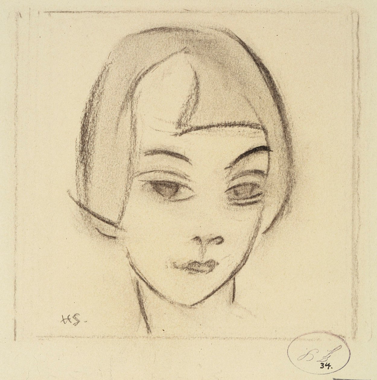«La cabeza de una niña» (Viñeta, Karin) de Helene Schjerfbeck