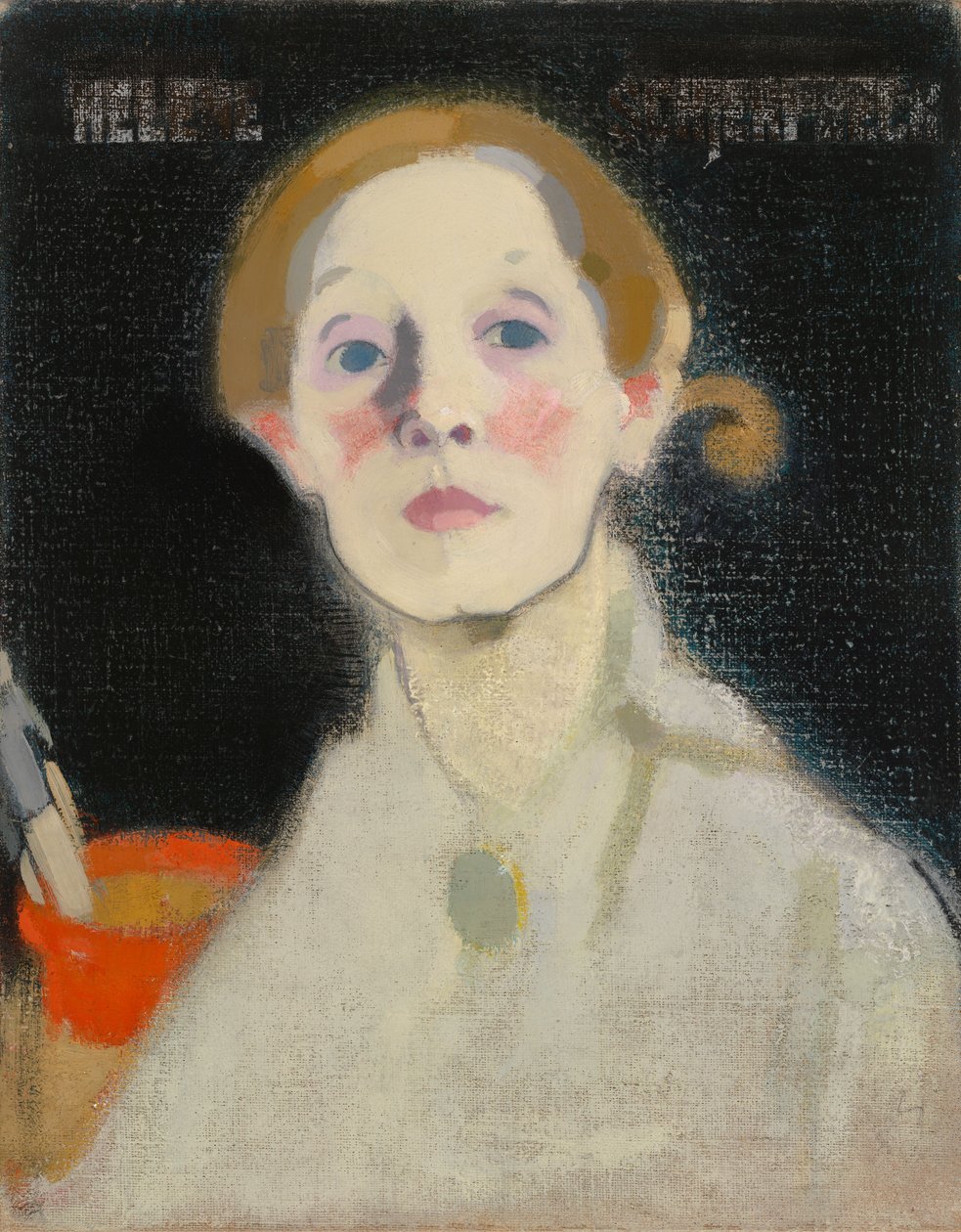 Autorretrato, fondo negro de Helene Schjerfbeck
