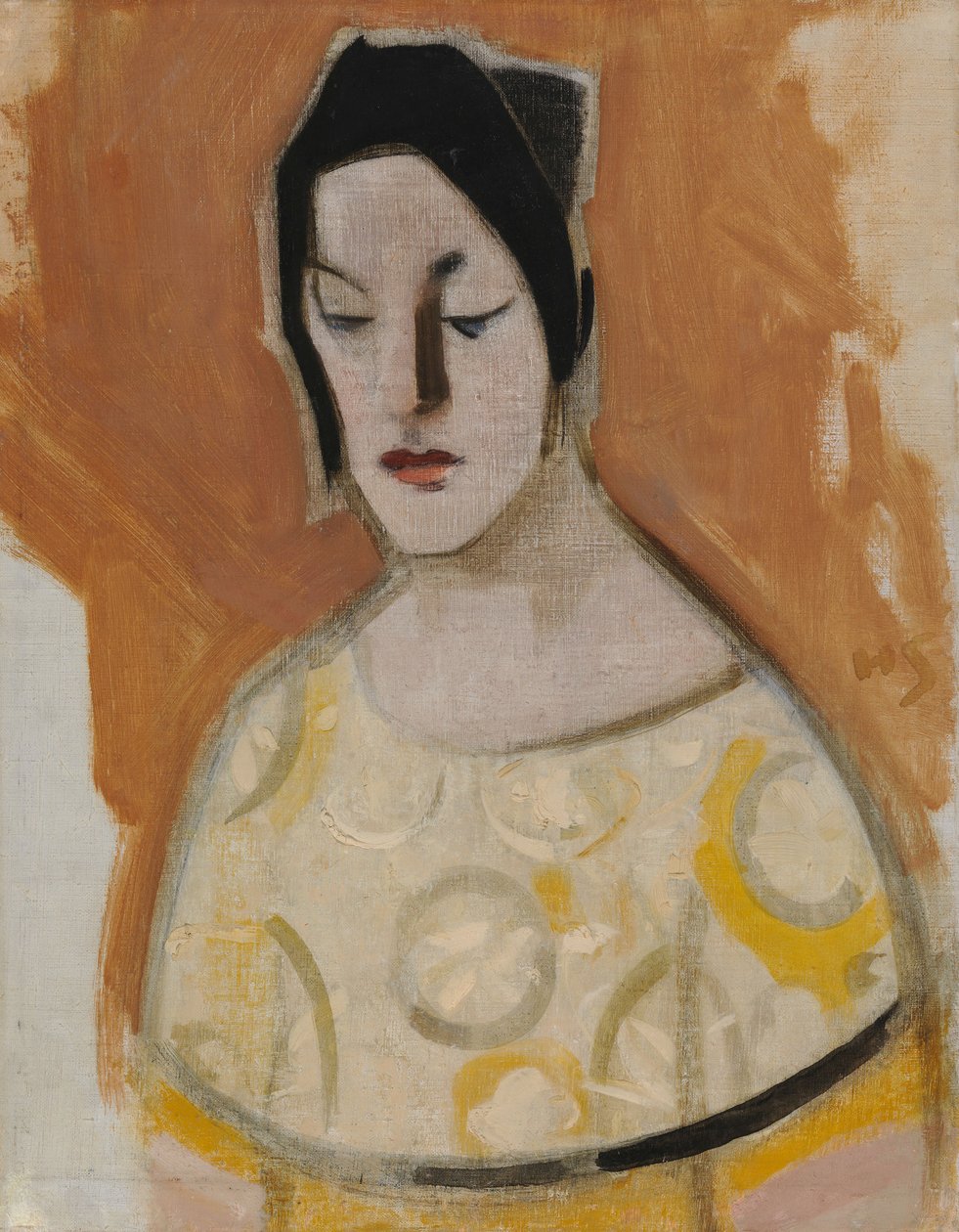 La adivina (Mujer con vestido amarillo) de Helene Schjerfbeck