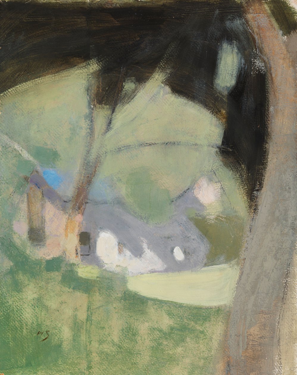 La antigua cervecería (Composición) de Helene Schjerfbeck