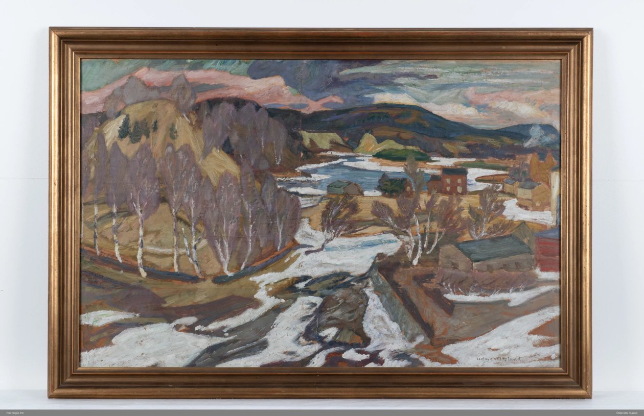 El río Ångerman [PINTURA AL ÓLEO] de Helmer Osslund
