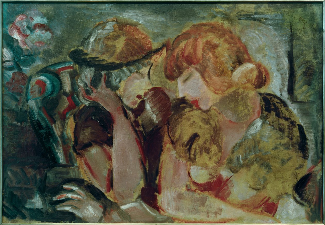 Dos mujeres jóvenes conversando de Helmut Kolle