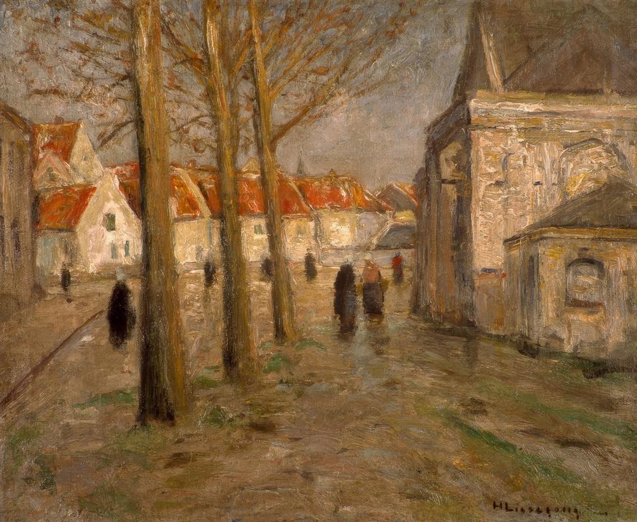 Plaza de la iglesia en Mechelen de Helmuth Liesegang