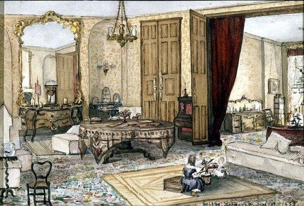 Interior de una sala de estar de Heloine Stromeyer