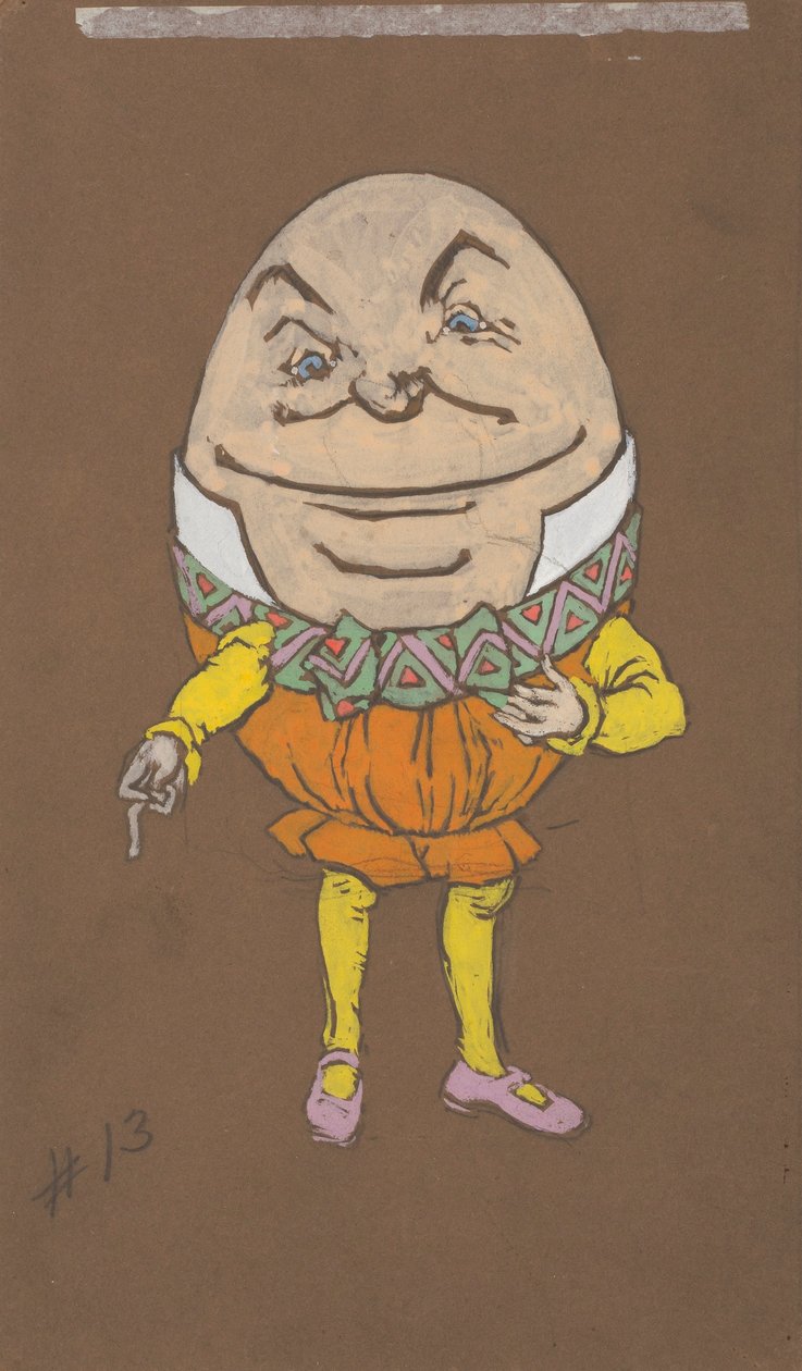 Humpty Dumpty (diseño de vestuario para Alicia en el País de las Maravillas, 1915) de Henderson, William Penhallow
