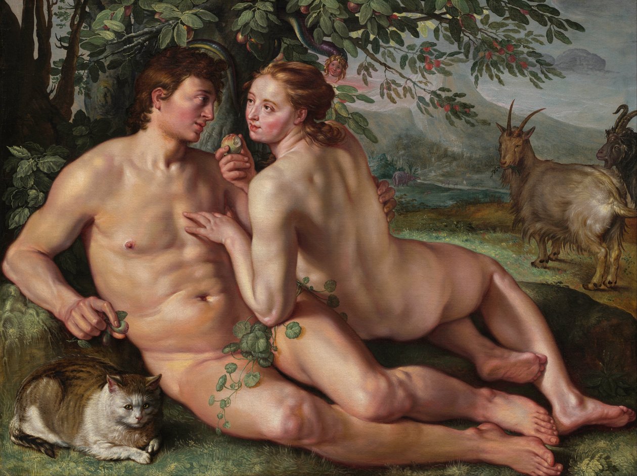 La caída del hombre de Hendrik Goltzius