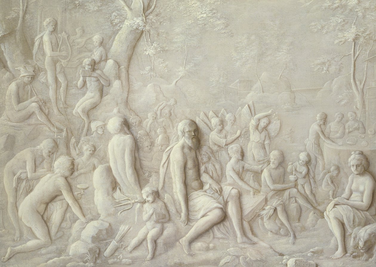 Una escena bacanal de Hendrick Kellner