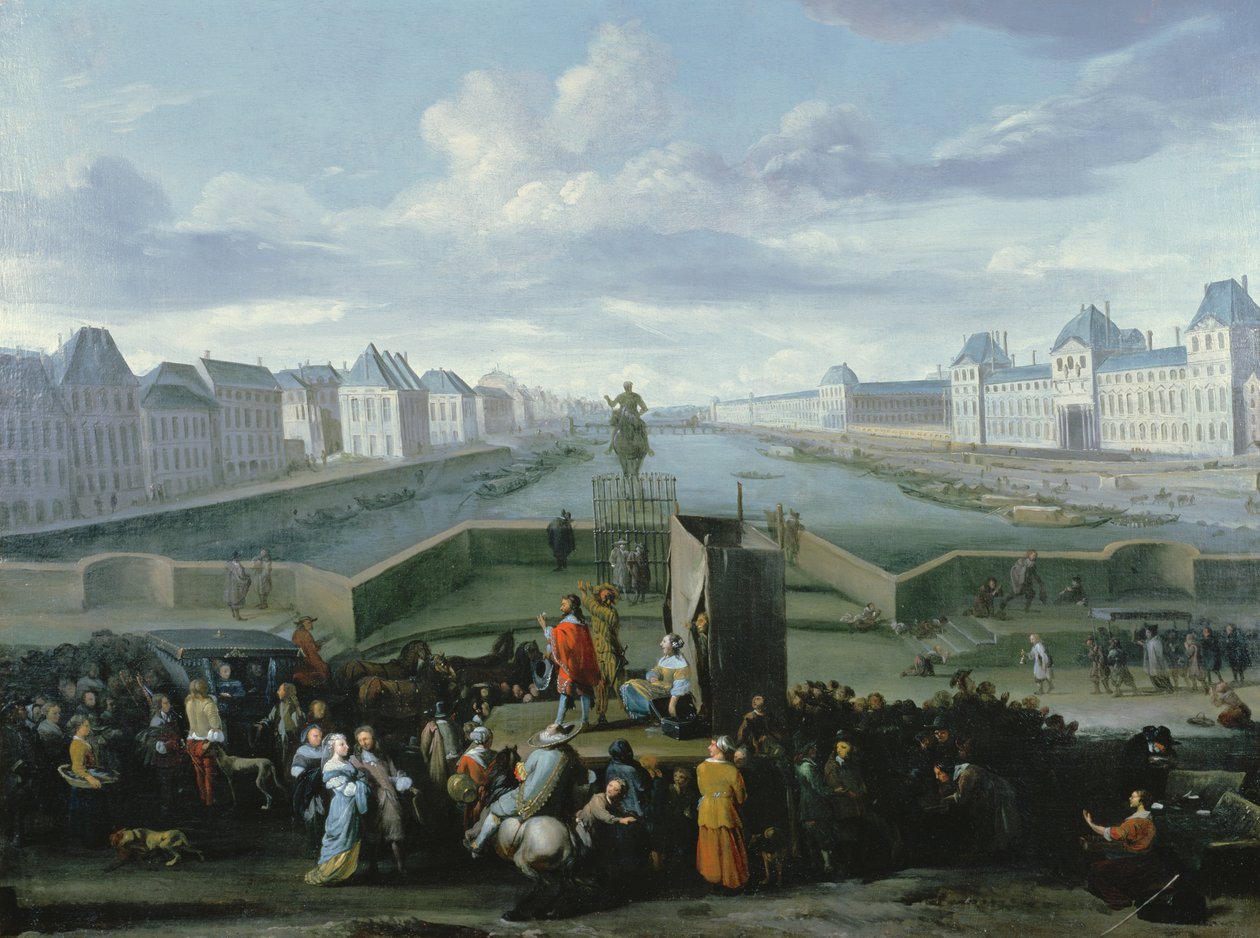 Vista desde el Pont Neuf, París, 1668 de Hendrick Mommers