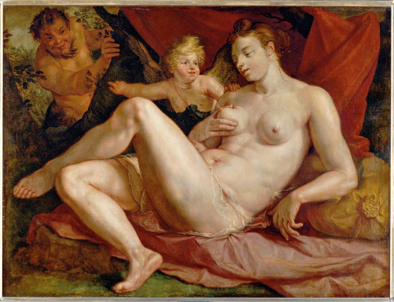 Júpiter y Antíope ... de Hendrick (attr. to) Goltzius