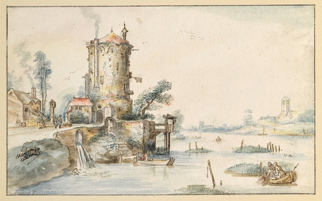 Paisaje con canal de Hendrick Avercamp