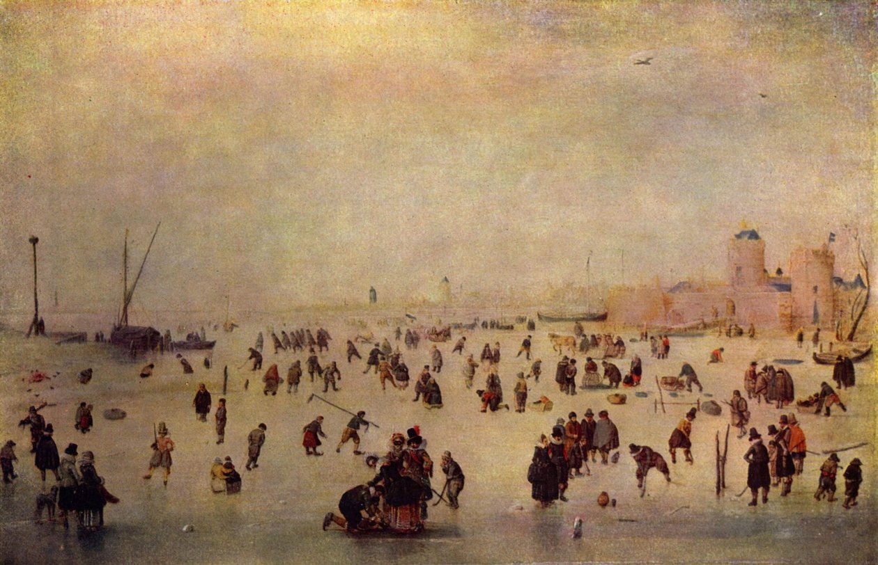 Escena de patinaje de Hendrick Avercamp