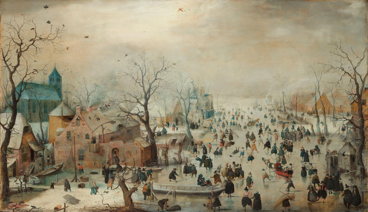 Paisaje invernal con patinadores sobre hielo
Paisaje invernal con patinadores de Hendrick Avercamp