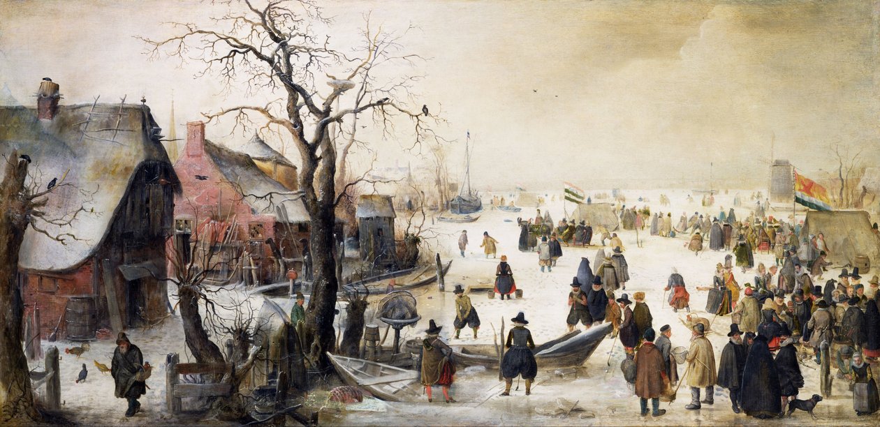 Escena invernal en un canal de Hendrick Avercamp