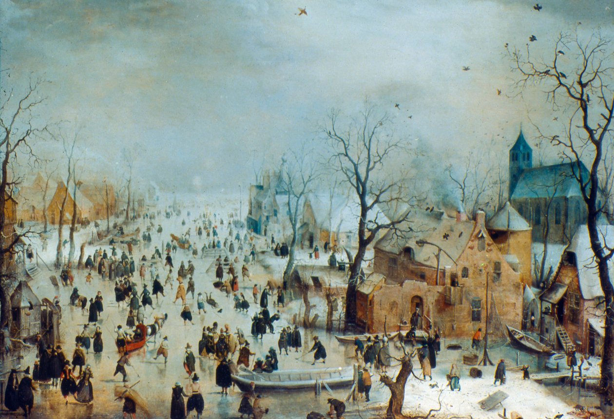 Escena de Invierno con Patinadores, c1608 de Hendrick Avercamp