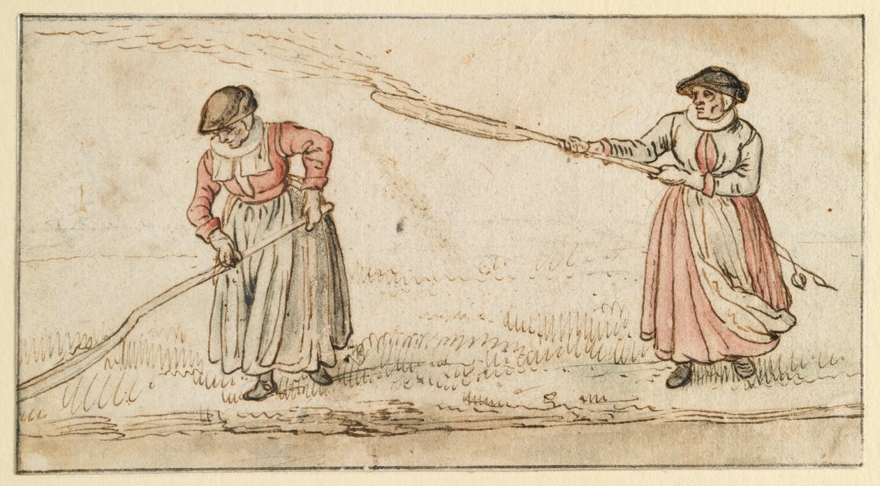 Dos mujeres con palas de Hendrick Avercamp