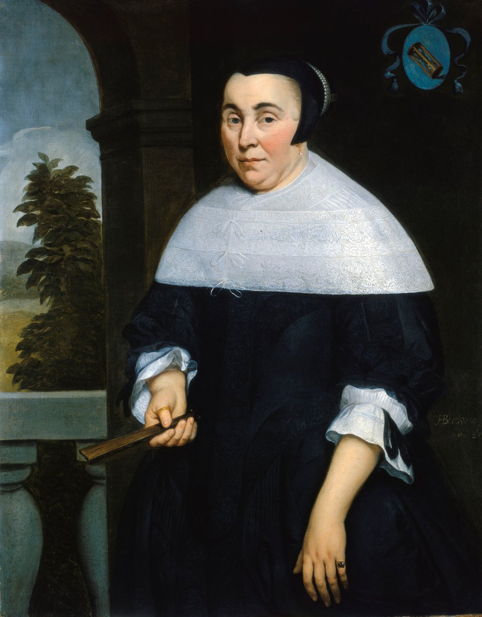 Retrato de Anna van Gelder, c.1664 (óleo sobre lienzo) de Hendrick Berckman