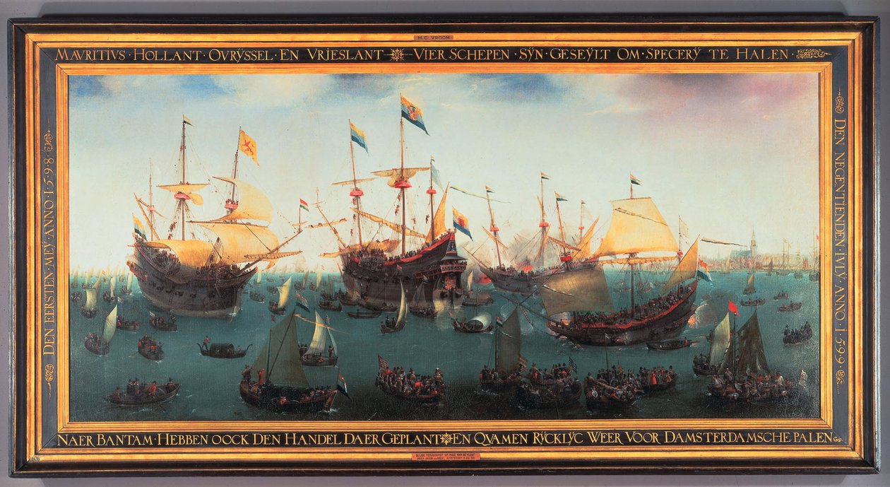 El regreso a Ámsterdam de la segunda expedición a las Indias Orientales, 19 de julio de 1599 de Hendrick Cornelisz. Vroom