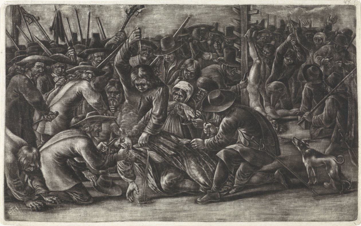 Mutilación de los cuerpos de los hermanos De Witt, 1672 de Hendrick Danckerts