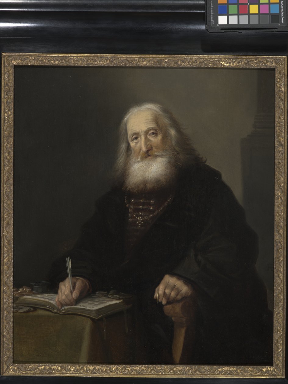 El coleccionista de monedas (óleo sobre madera) de Hendrick Gerritsz Pot