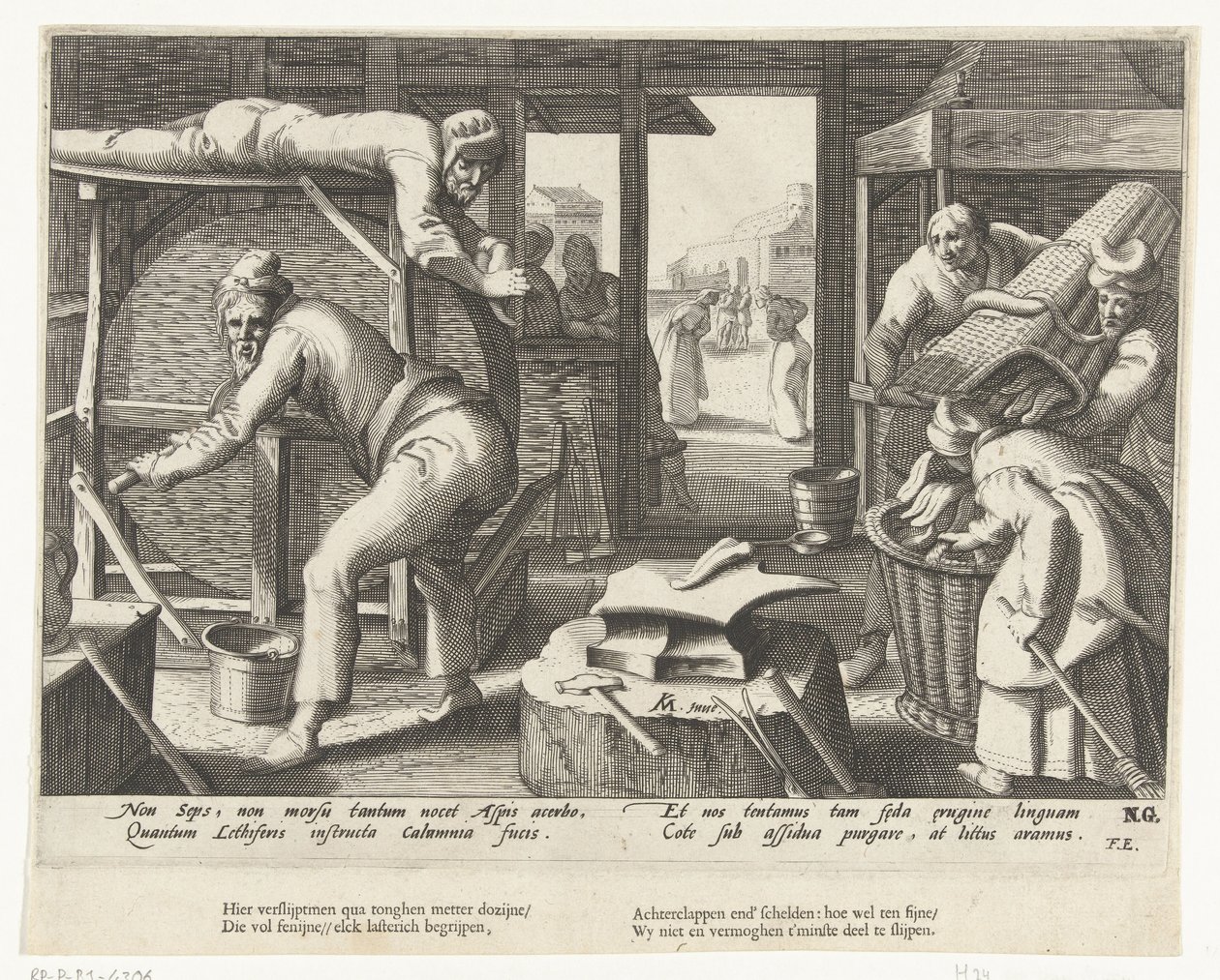 sacapuntas de lengua de Hendrick Goltzius (attributed to workshop of)