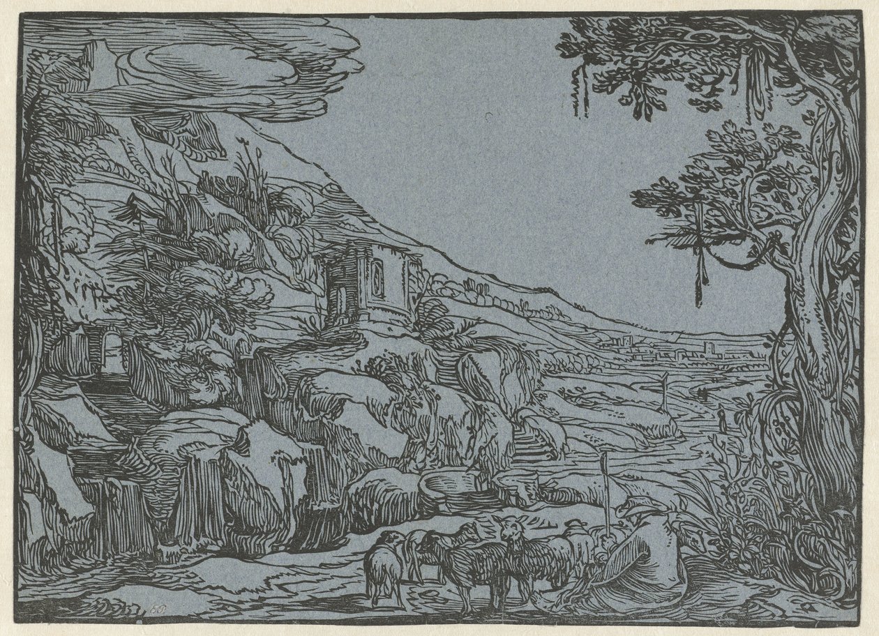paisaje arcádico de Hendrick Goltzius (rejected attribution)