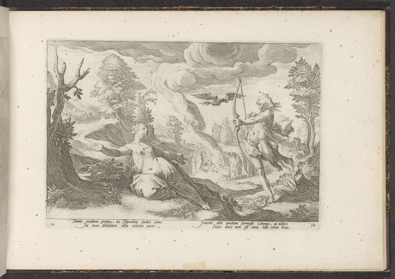 doodt apolo Metamorfosis de Ovidio (título de la serie) Herscheppingen van P. Ovidius Naso (título de la serie) de Hendrick Goltzius (workshop of)