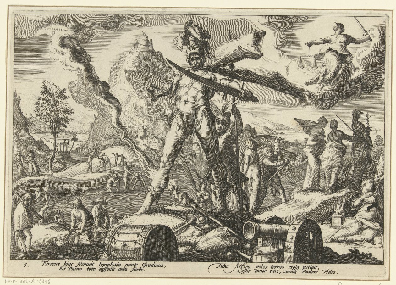 Edad de Hierro Metamorfosis de Ovidio (título de la serie) de Hendrick Goltzius (workshop of)