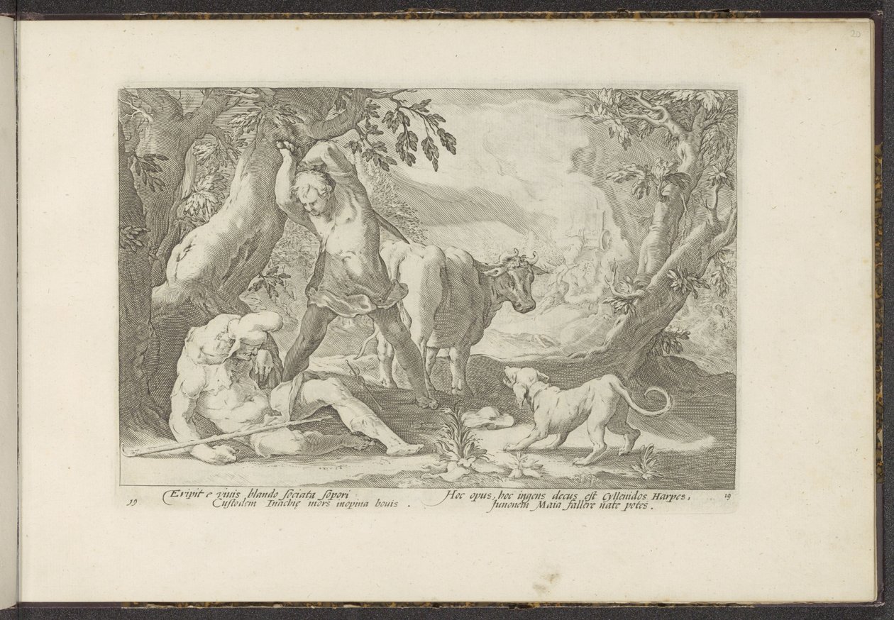 Mercurius doodt Argus Metamorfosis de Ovidio (título de la serie) The Herescheppingen van P. Ovidius Naso (título de la serie) de Hendrick Goltzius (workshop of)
