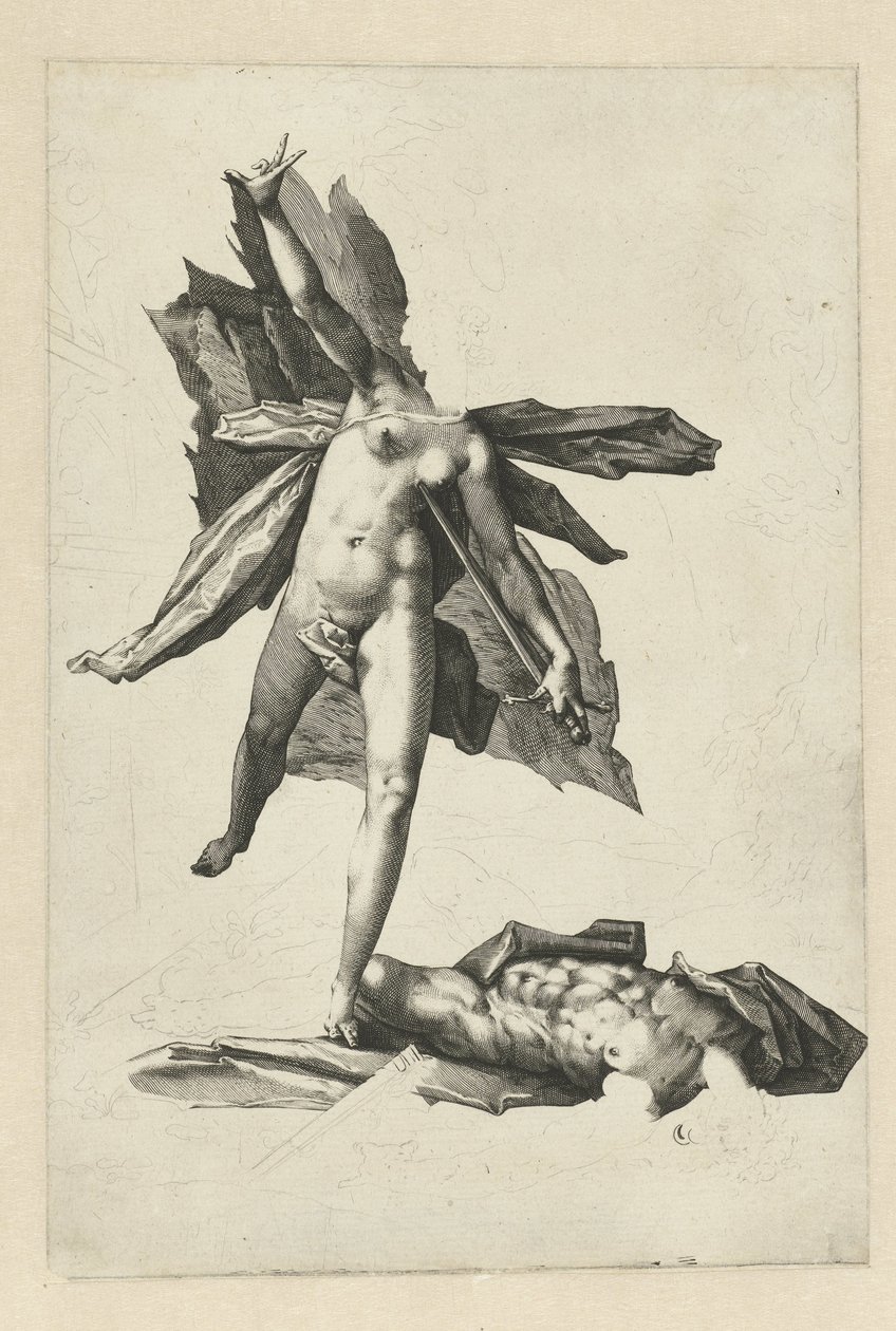 Píramo y Tisbe de Hendrick Goltzius (workshop of)