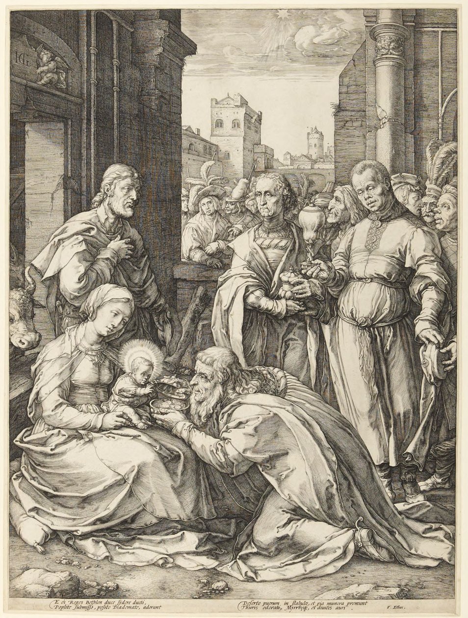 Adoración de los Magos de Hendrick Goltzius