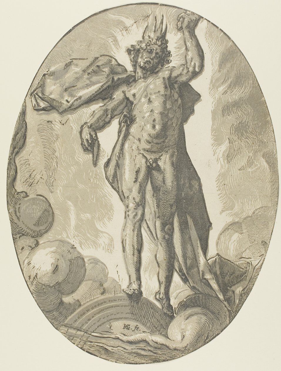 Éter, placa seis de Demogorgon y las Deidades de Hendrick Goltzius