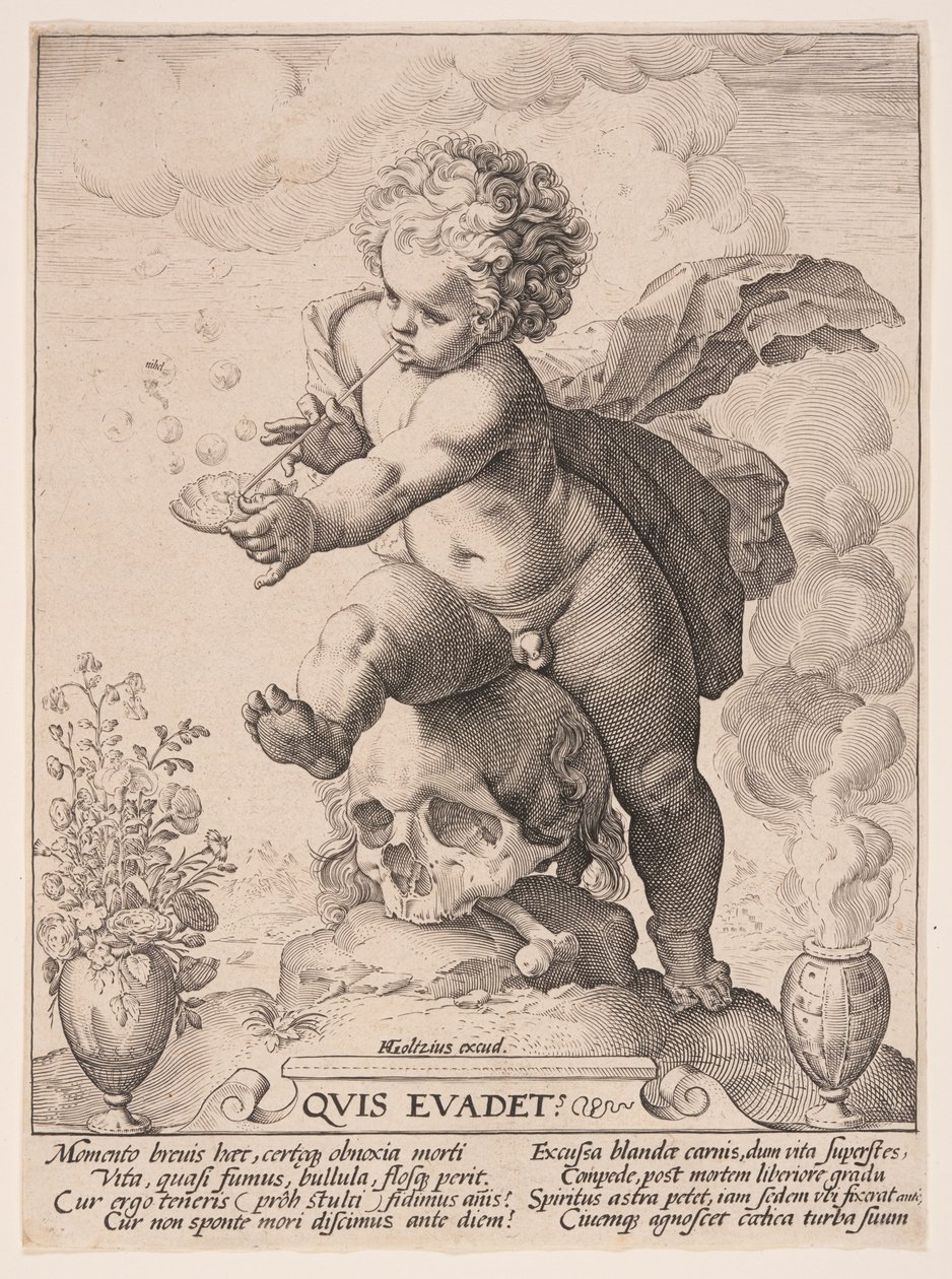Alegoría de la fugacidad (Quis Evadet) de Hendrick Goltzius