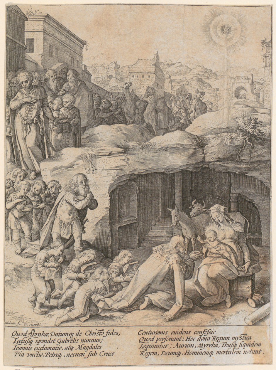 Adoración de los Reyes Magos de Hendrick Goltzius