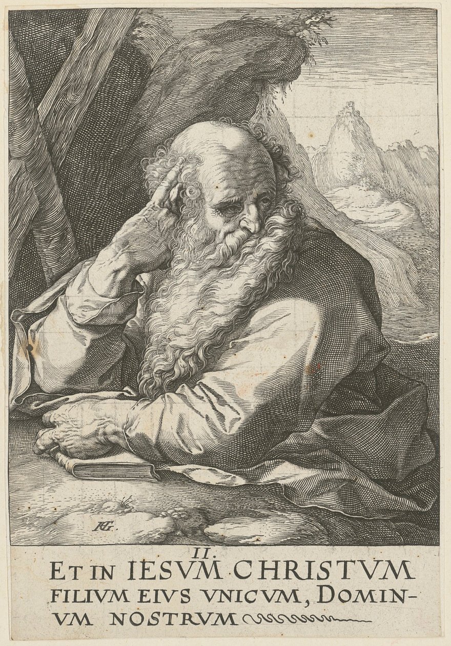 Andreas, lámina 2 del episodio «Cristo, los doce apóstoles y Pablo» de Hendrick Goltzius