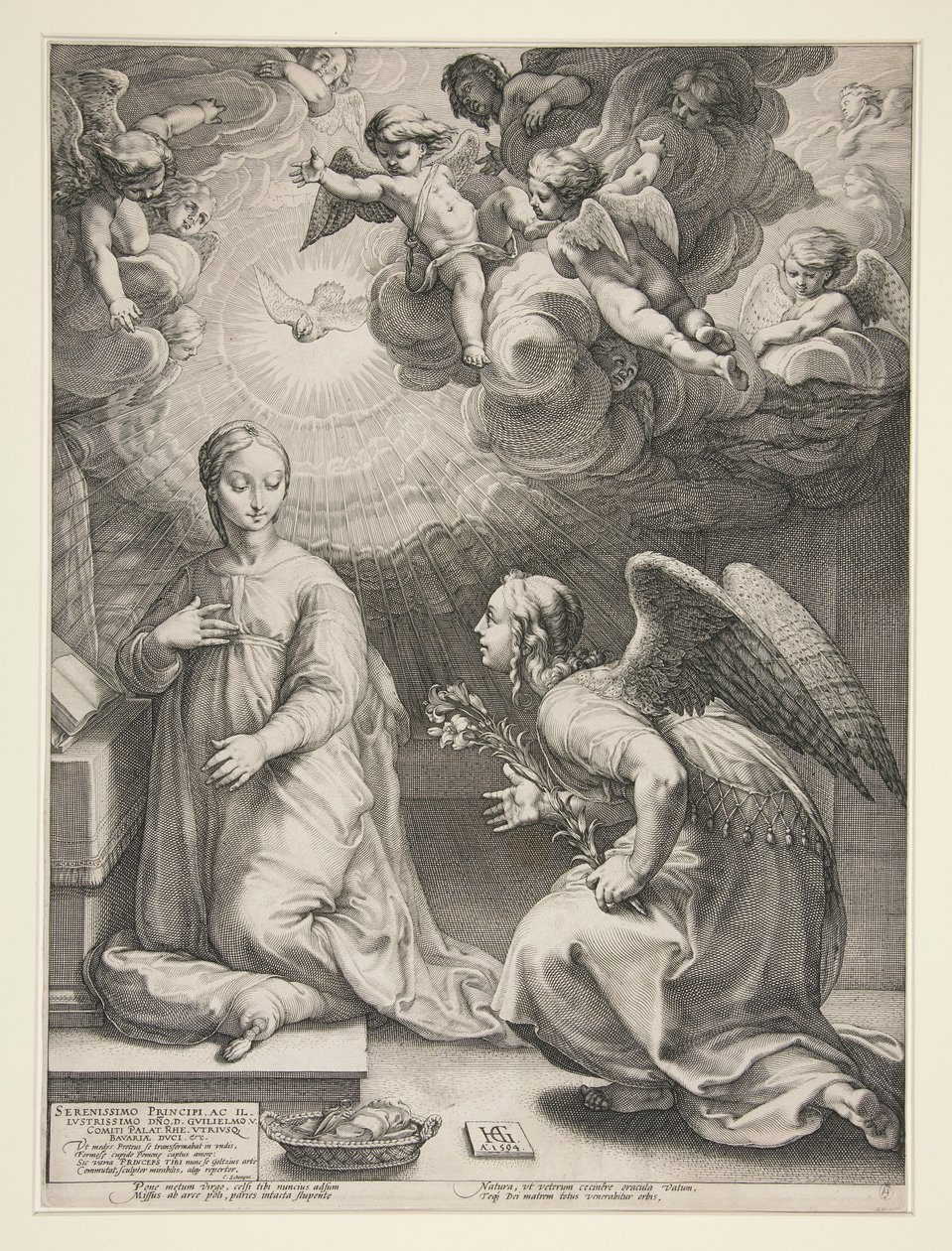Anunciación de Hendrick Goltzius