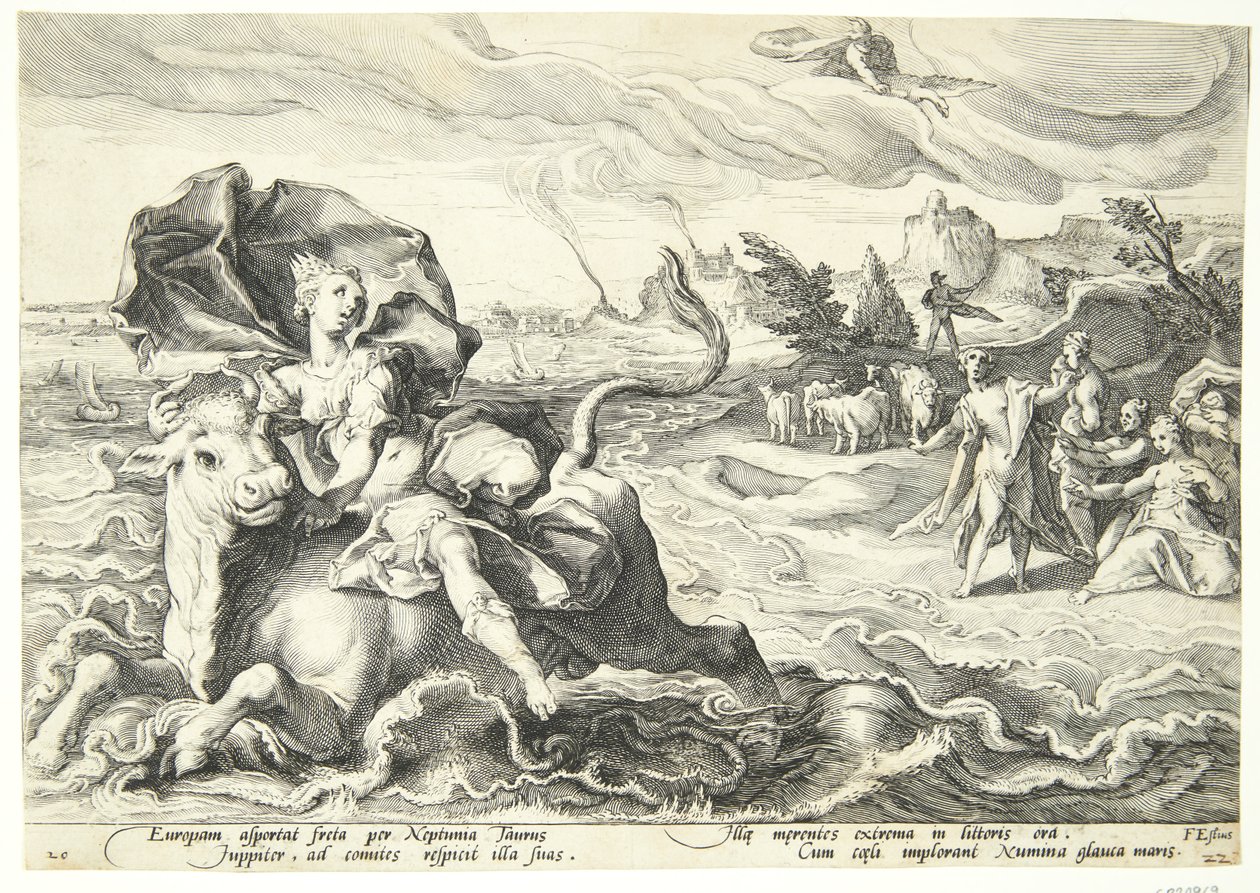El rapto de Europa de Hendrick Goltzius