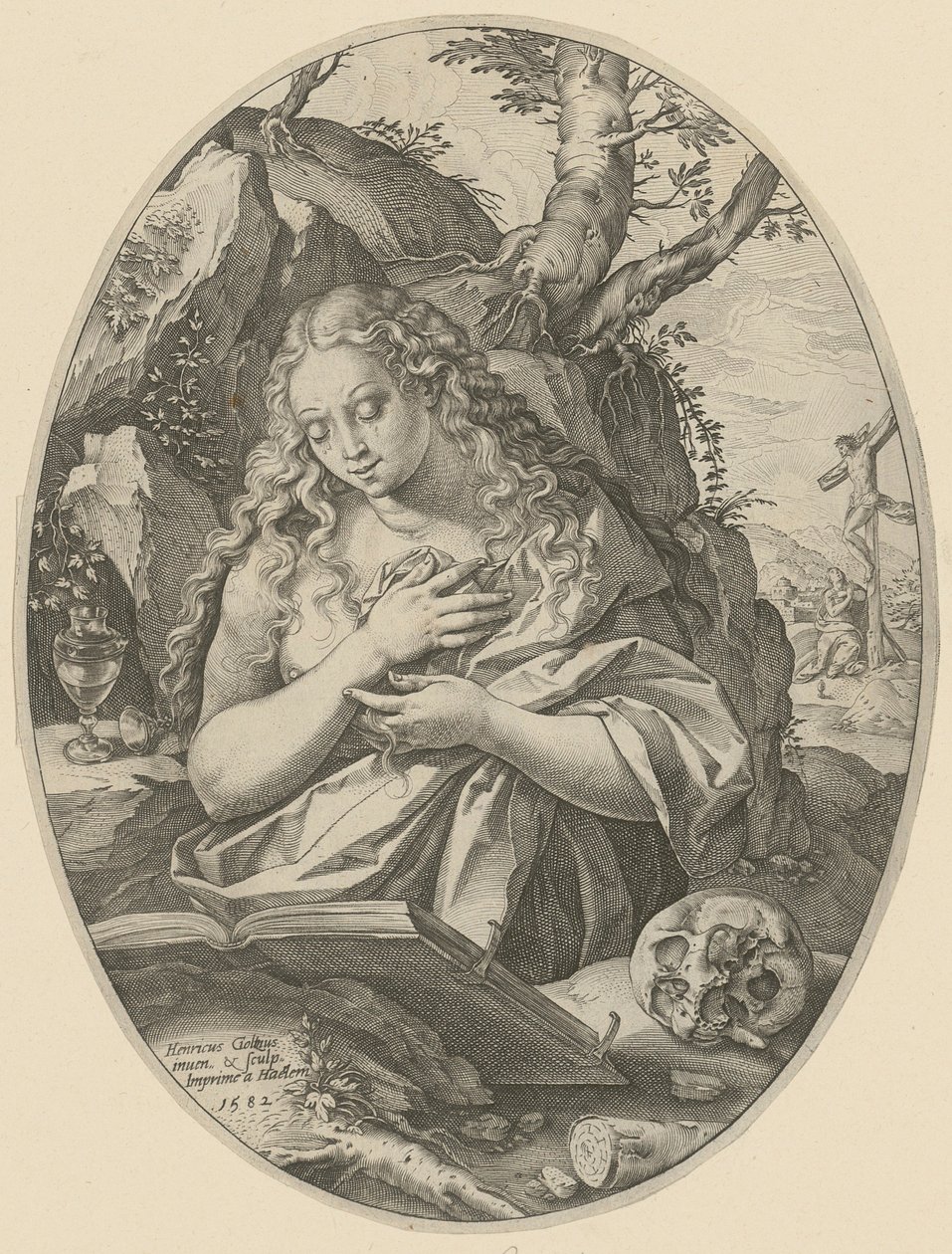 Magdalena penitente de Hendrick Goltzius