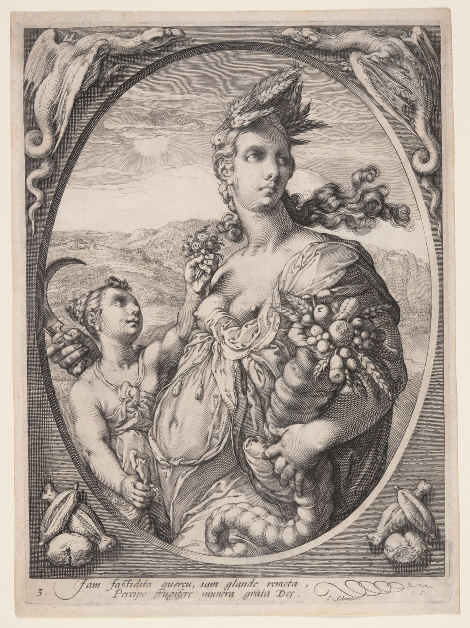 Ceres, de Tres dioses o diosas paganos de Hendrick Goltzius