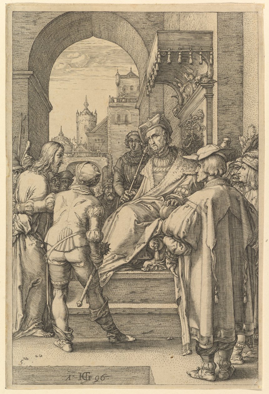 Cristo ante Pilato, de «La Pasión de Cristo» de Hendrick Goltzius