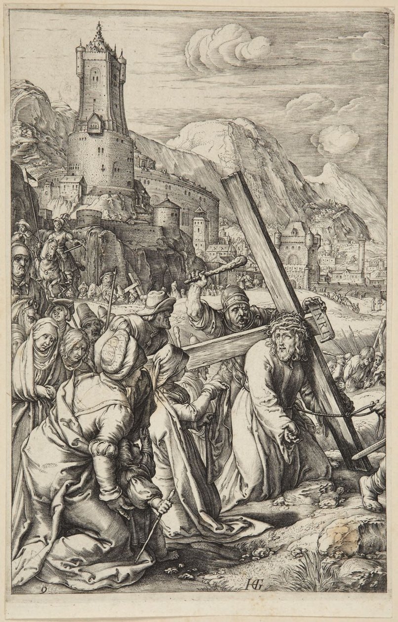 Cristo llevando la cruz de Hendrick Goltzius