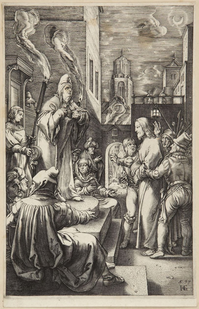Cristo ante Caifás de Hendrick Goltzius