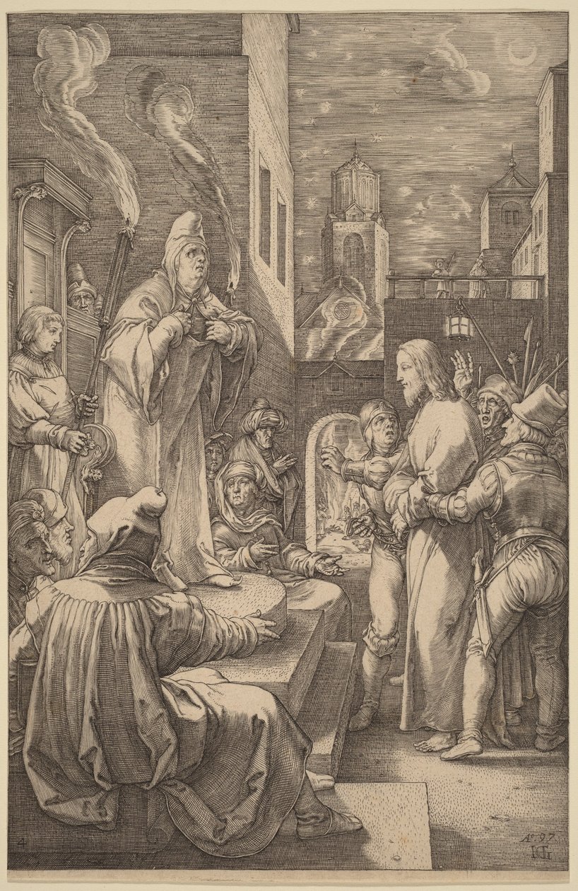Cristo ante Caifás de Hendrick Goltzius
