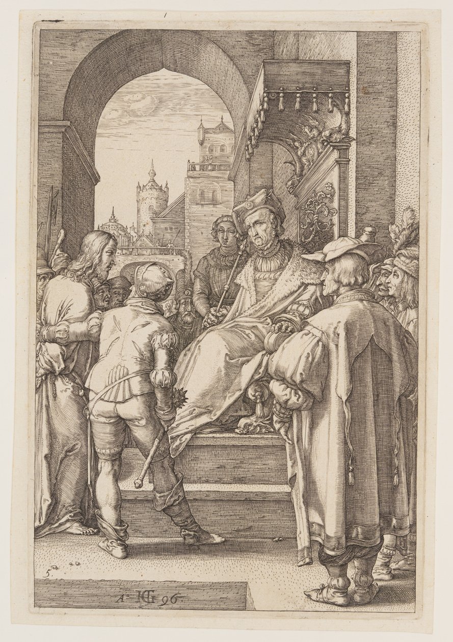 Cristo ante Pilatos, de La Pasión de Hendrick Goltzius