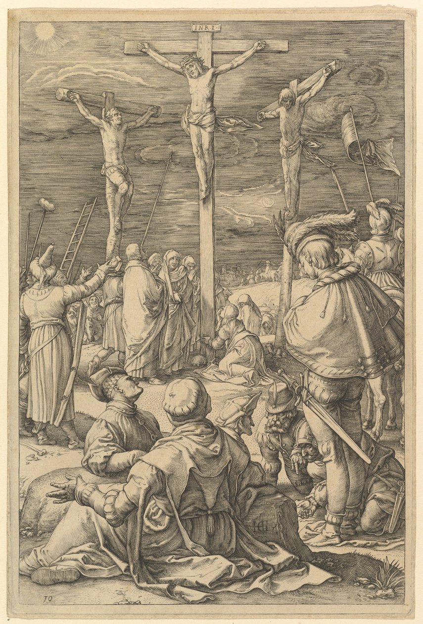 Cristo en la cruz, de «La Pasión de Cristo» de Hendrick Goltzius