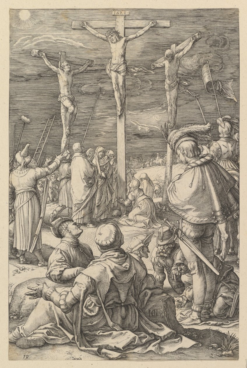 Cristo en la cruz, de «La Pasión de Cristo» de Hendrick Goltzius