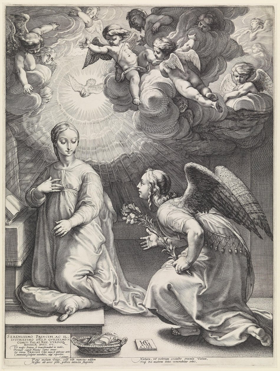 La Anunciación de Hendrick Goltzius