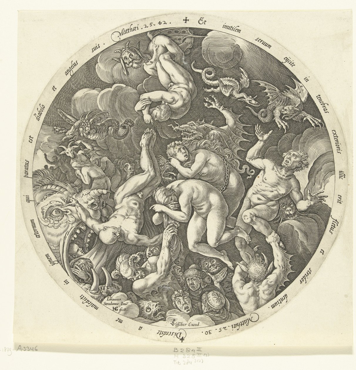 Los malditos entran al infierno El juicio final (título de la serie) de Hendrick Goltzius