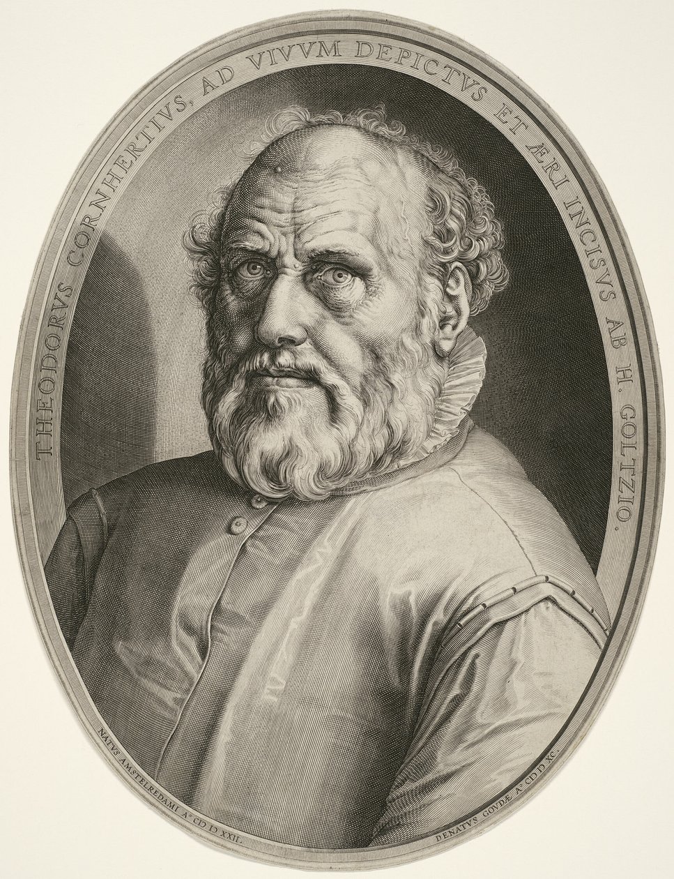 Dirck Volckertsz Coornhert (sin marco) de Hendrick Goltzius